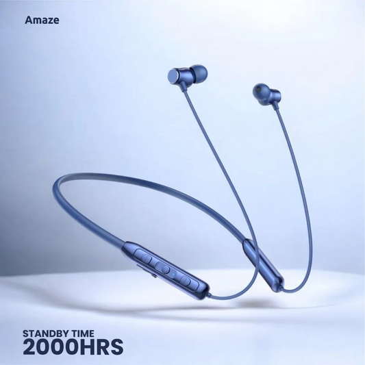 Amaze Go-Neckster A640 Wireless Neckband Earphone – Bluetooth 6.0, 14mm Driver & 22H Battery