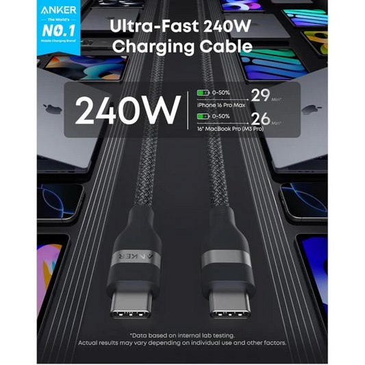 Anker Type-C to Type-C Braided Cable 240W A82E2 Price
