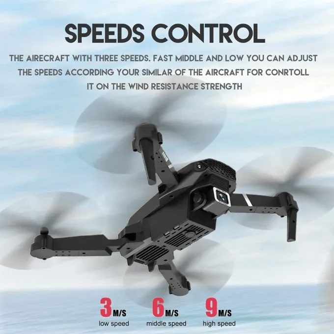 E88 Pro Foldable Drone with Camera, LED Lights & WiFi FPV