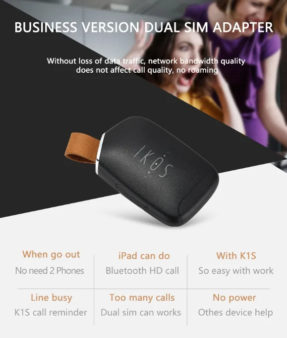 IKOS K1S Bluetooth Smart Nano SIM Adapter for iOS – Official PTA Approved