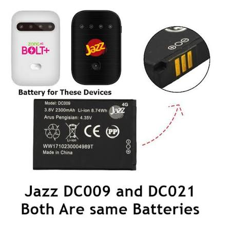 DC009 2300mAh Battery for Jazz, PTCL & Zong 4G Devices – Replacement Internet Device Battery