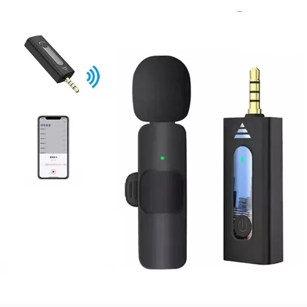 K35 Wireless Collar Microphone – Clip-On Lavalier Mic