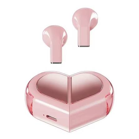K520 Ultra-Mini Wireless TWS Earbuds with Rotating Heart-Shaped Case
