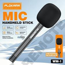PLOKAMA WM-1 Lavalier Microphone Handheld Stick – Wireless Mic Handheld Adapter