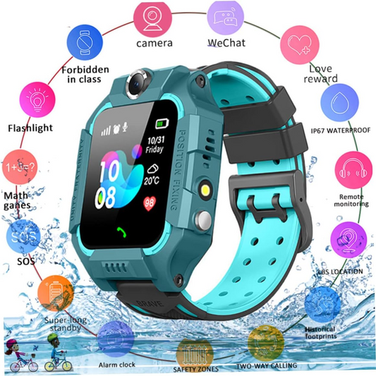 Z6 Kids Smartwatch with Calling, Phone Features, Waterproof Design & GPS Positioning