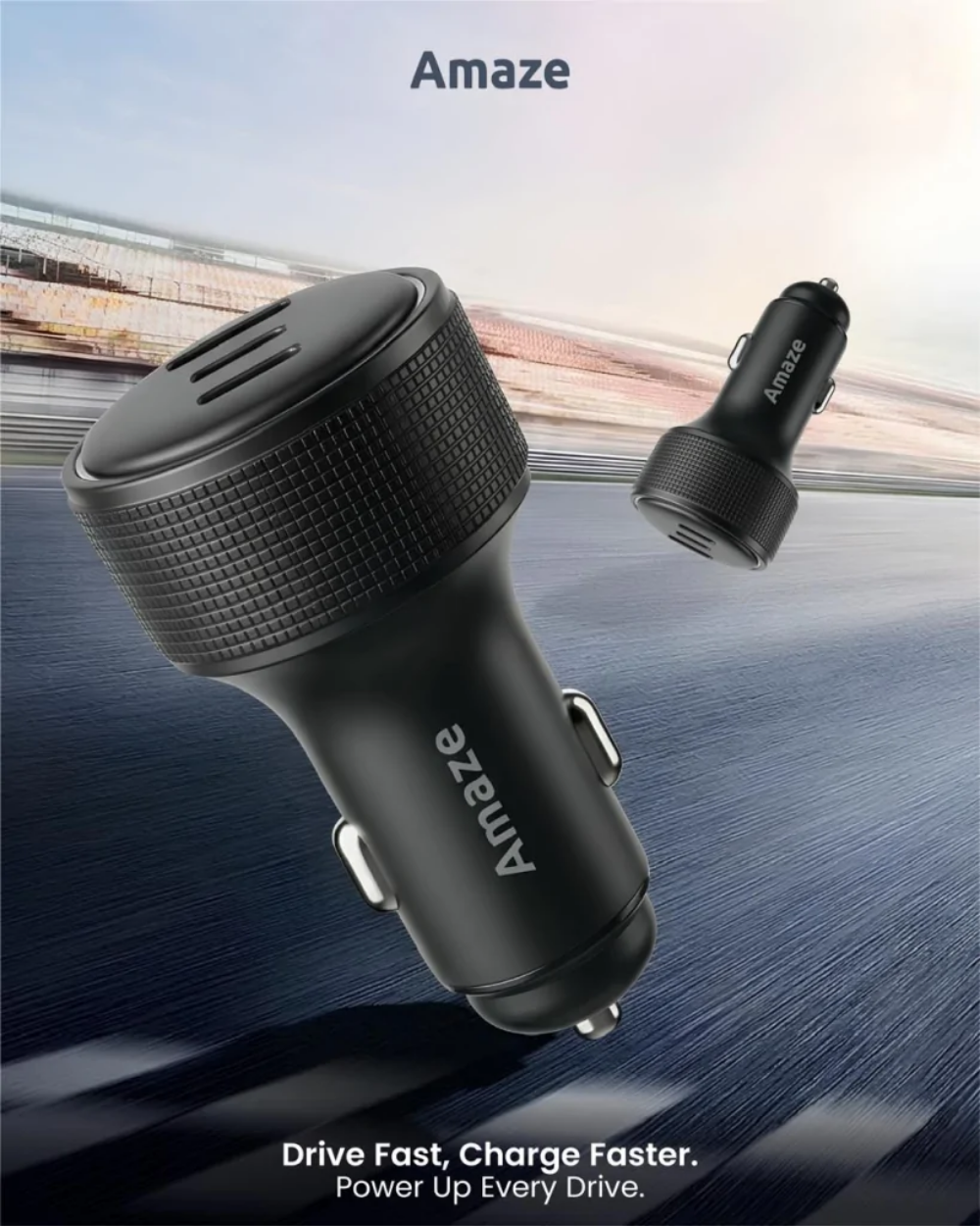 A456 DRIVE-ON 3-Port Fast Car Charger 93W