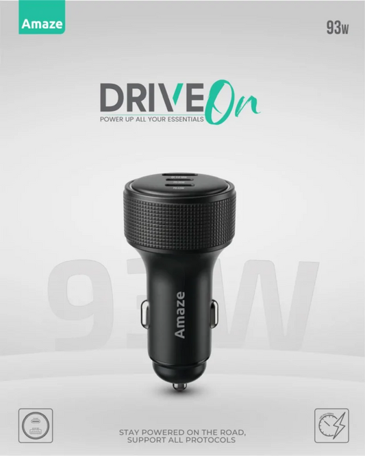 A456 DRIVE-ON 3-Port Fast Car Charger 93W