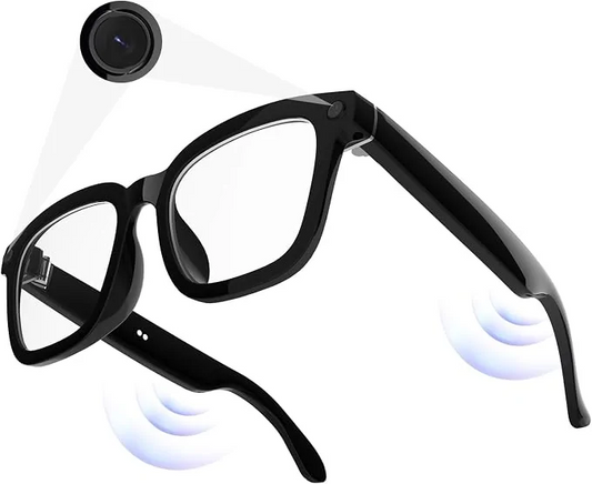 AI Smart Camera Glasses 1080P HD with Bluetooth, Voice Control & Hands-Free Video Recording