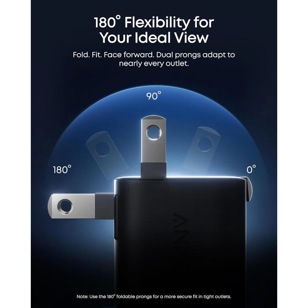 Anker Nano Charger 45W Smart Display 180° Foldable – A121D