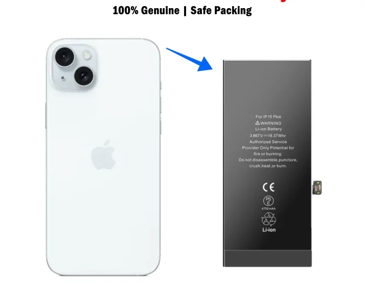 Apple iPhone 15 & 15 Plus Battery – 1 Month Replacement Warranty