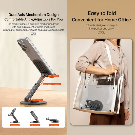 ASPOR A701 Foldable Desktop Mobile Phone & Tablet Stand