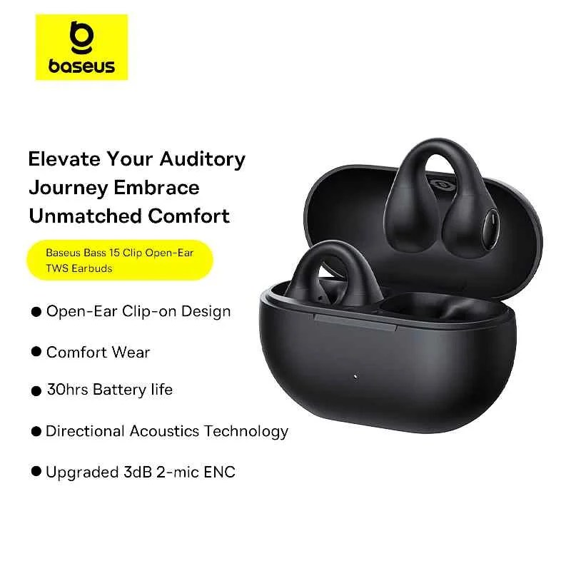 Baseus Bass 15 Clip Open-Ear TWS Earbuds Pakistan