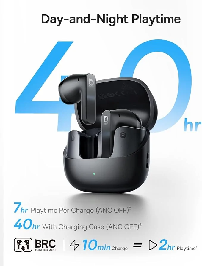 Earbuds with long lasting battery