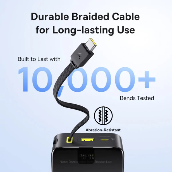 Baseus EnerFill FC51 Bipow2 Pro 10000mAh 22.5W Power Bank with Built-in Type-C Cable