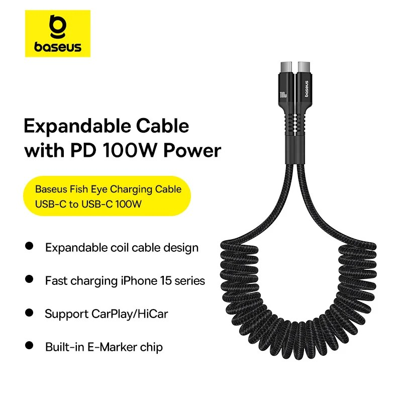 Baseus Fish-Eye Charging Data Cable USB-C to USB-C 100W