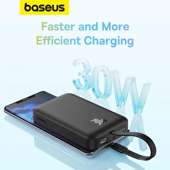 Baseus Magnetic Mini Wireless Fast Charge Power Bank 10000mAh 30W Black