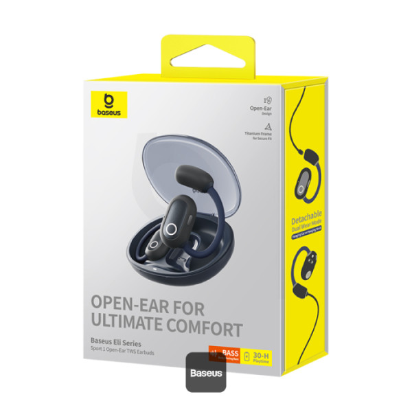 Baseus Eli Sport 1 Open-Ear Wireless Earbuds With IPX4 Waterproof TWS ENC Mics & Detachable Neckband