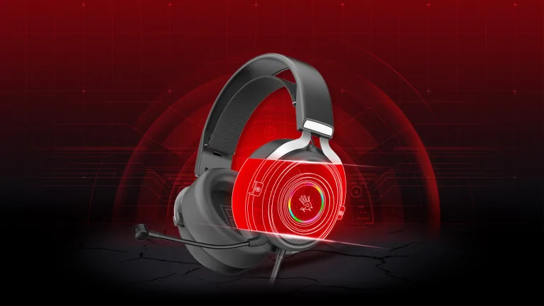 Bloody G535 Virtual 7.1 Surround Sound RGB Gaming Headphone – USB Wired, Black