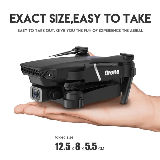 E88 Pro Foldable Drone with Camera, LED Lights & WiFi FPV