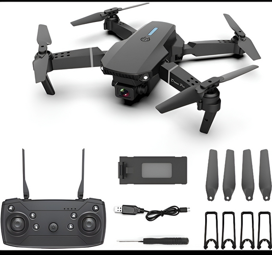 E88 Pro Foldable Drone with Camera, LED Lights & WiFi FPV