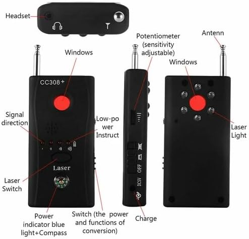 Anti-Spy RF Signal Bug Detector & Hidden Camera Finder