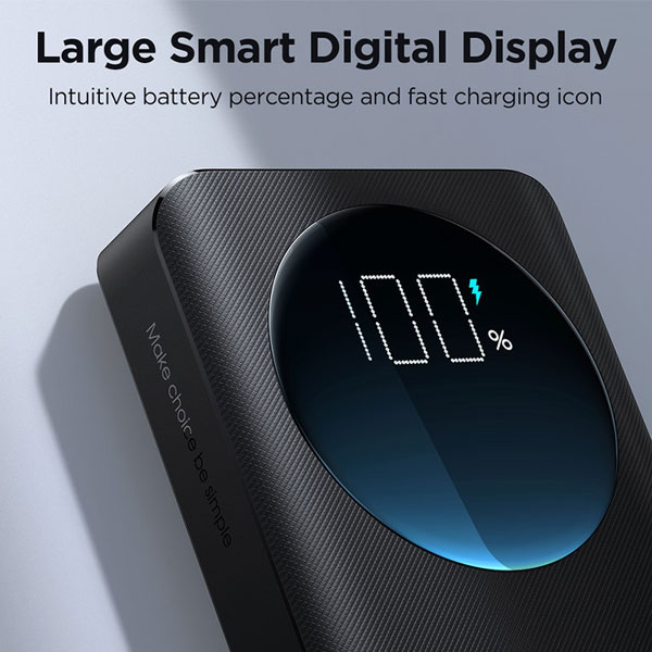 Joyroom JR-PBF02 30W 20000mAh Fast Charging Power Bank – Black