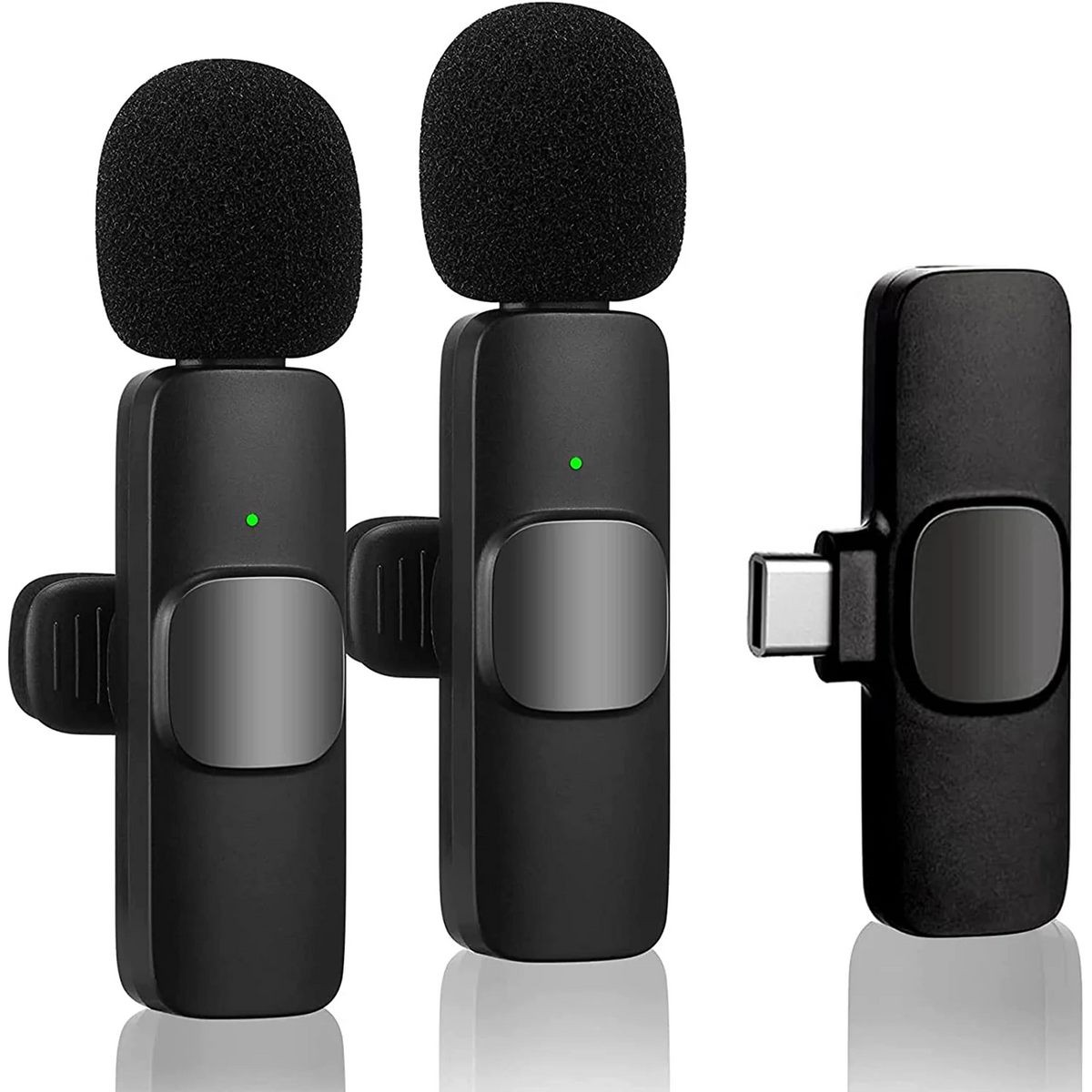K11 2 IN 1 Collar Wireless Microphone Iphone/Android & Type C Supported