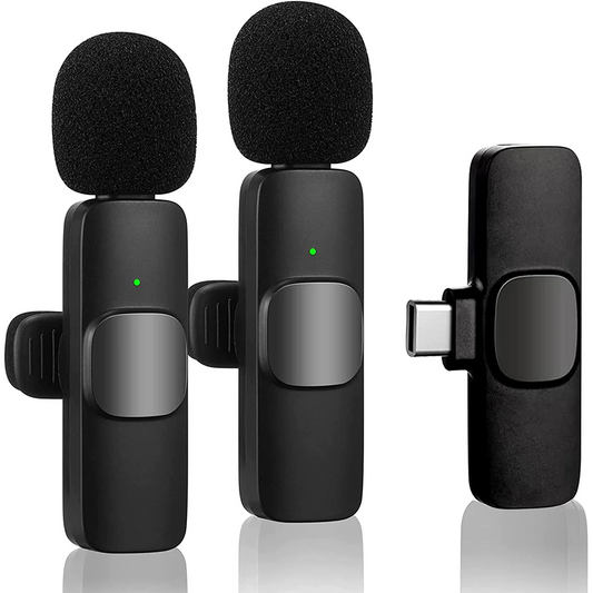 K11 2 IN 1 Collar Wireless Microphone Iphone/Android & Type C Supported