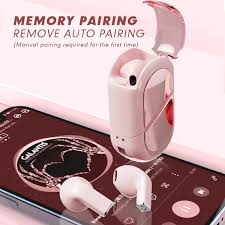 K520 Ultra-Mini Wireless TWS Earbuds with Rotating Heart-Shaped Case
