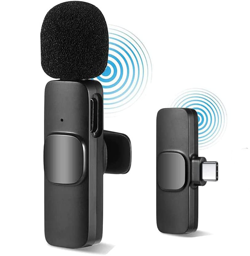 K8 Collar Wireless Microphone Type-C – Noise Reduction, Plug & Play Lavalier Mic