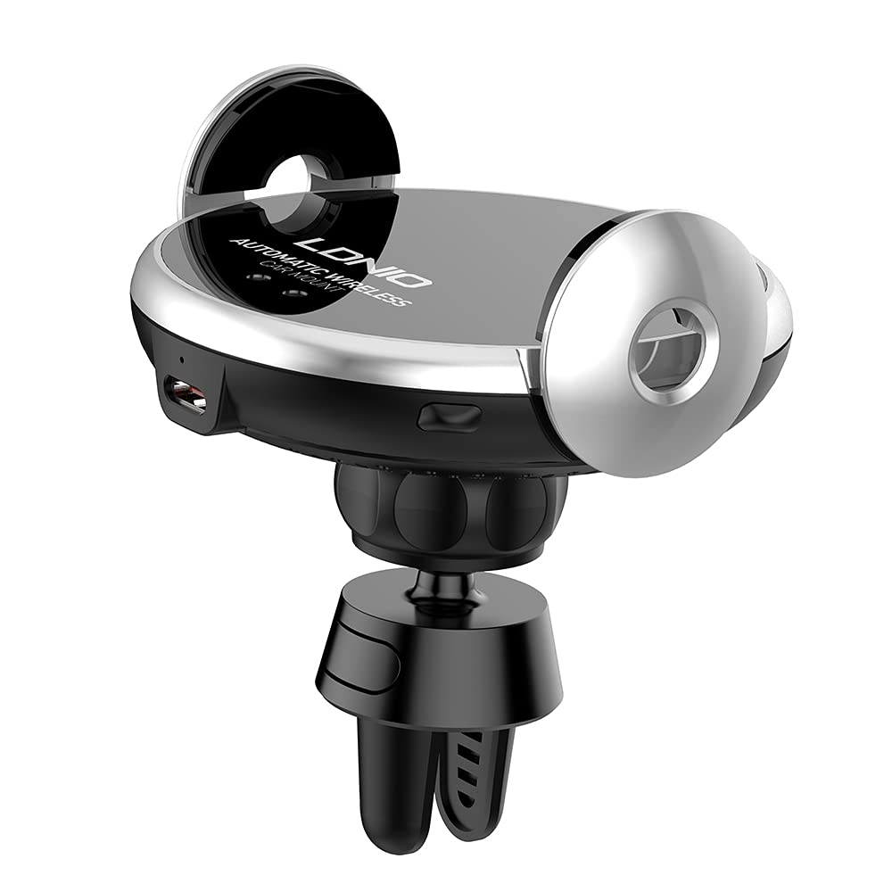 LDNIO MA02 15W Car Wireless Charger Stand – Fast Charging & 360° Adjustable Phone Holder