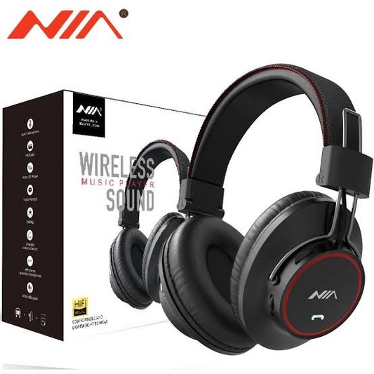 NIA S3000 Wireless Bluetooth Headphones – Over-Ear Stereo Headset with Mic