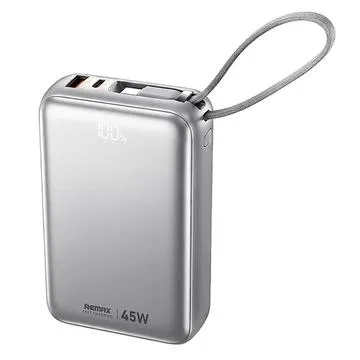 REMAX AS-182-45 20000mAh 45W Power Bank with Built-In Type-C and Lightning Cables