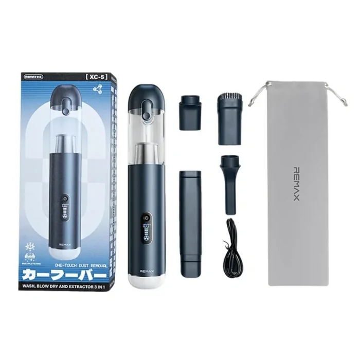 REMAX XC-5 Multi Functional Brushless Strong Suction Car Vacuum Cleaner with box in Pakistan