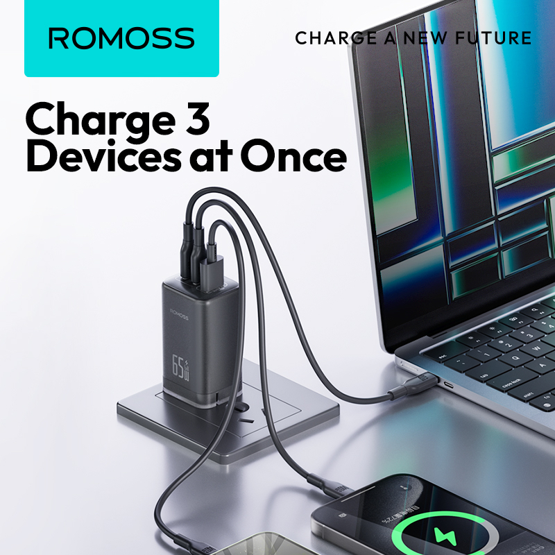 ROMOSS AC65MC 65W GaN Pro Laptop & Mobile Fast Charger