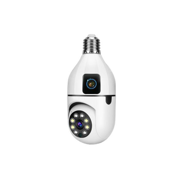 Speed-X SP-E28-2 Dual Lens Bulb Camera 1080P WiFi – Panoramic Night Vision & Motion Detection
