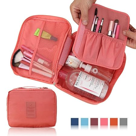 Travel Women Cosmetic Bag Storage Bag – Large Makeup & Toiletry Organizer