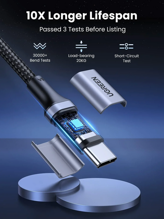 UGREEN 90120 Type-C to Type-C 100W PD fast charging data cable 3M