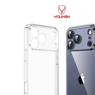 YOUKSH iPhone 18 Pro Transparent Silicone Case – Ultra Thin, Medium Firmness
