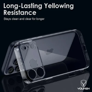 YOUKSH iPhone 18 Pro Transparent Silicone Case – Ultra Thin, Medium Firmness